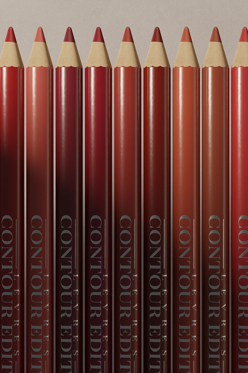 3D images of lip makeup