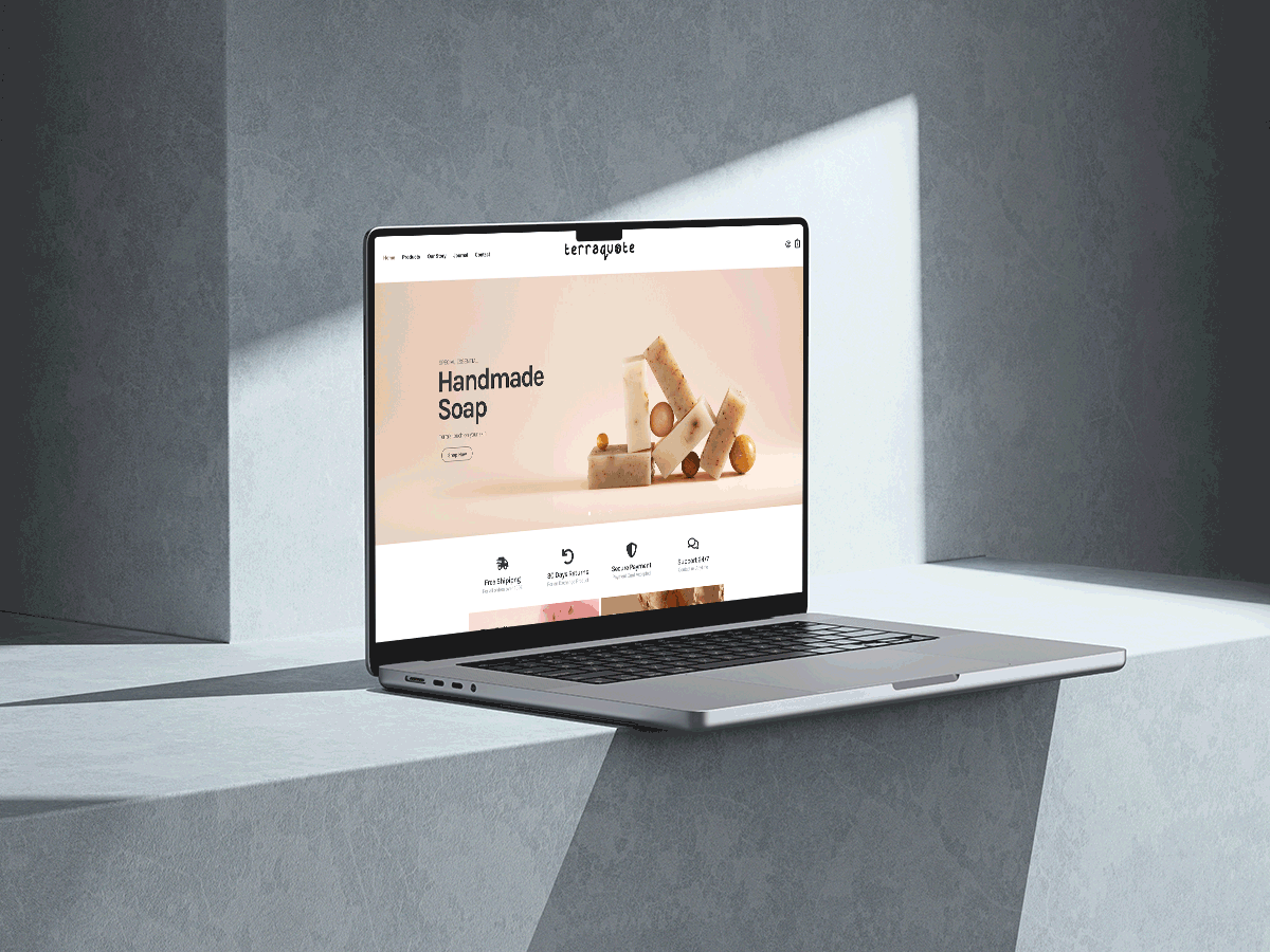 MacBook mockup for Web Designer showcasing some websites
